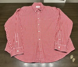 Jack Spade Men&#39;s Long Sleeve Dress Shirt Red/Wht Plaid Size XXL - $25.00