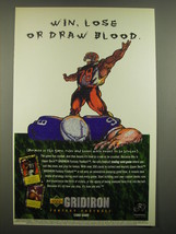 1996 Upper Deck Gridiron Fantasy Football Card Game Ad - Win, Lose or Draw Blood - £14.78 GBP