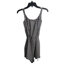 Jantzn Black and White Checkered Summer Swim Dress with Tie Belt Size 12 - $22.05