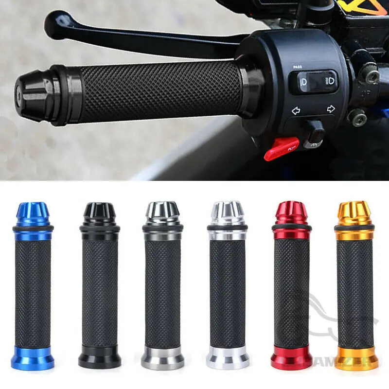 1Pair 7/8&#39;&#39; Motorcycle Handle Grips Anti-Slip Handlebar Bar Grips Bicycle Rubber - £11.78 GBP+