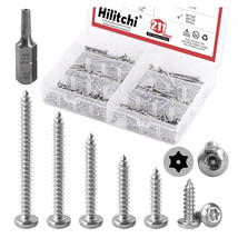 210 Pcs #6 Stainless Steel Security Torx Sheet Metal Screw Assortment Kit - $31.90 CAD