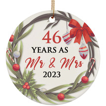 46 Years As Mr &amp; Mrs 2023 46th Anniversary Ornament Keepsake Christmas Gifts - £11.83 GBP