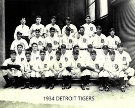 1934 DETROIT TIGERS 8X10 TEAM PHOTO BASEBALL MLB PICTURE - £3.93 GBP