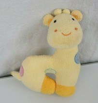 Vintage Baby Carters Giraffe Stuffed Plush Rattle Toy Blue Green Pink Spots - £23.26 GBP