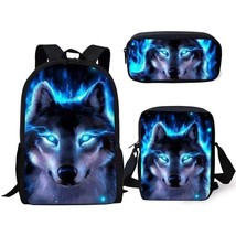 Kids school bags for boys teenagers backpack fashion cool footballs pattern chil - £121.94 GBP