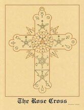 Rosicrucian Cross (Rose Cross) Parchment-Like Page for Book of Shadows, ... - $1.24