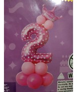 1 Set 15 Pcs Balloons Bouquet Number 2 Decoration Girl Kids Happy Birthd... - €8,87 EUR
