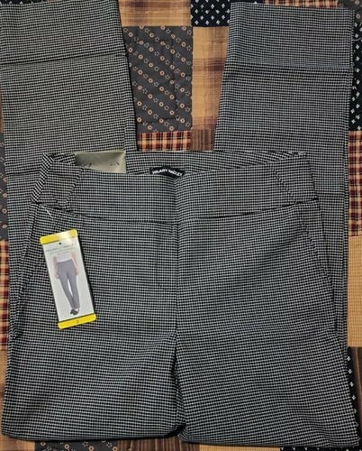 Hilary Radley ~ Ladies&#39; Pull-on Pants ~ Black &amp; Off-White Check ~ Ladies... - $30.00
