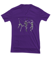 Halloween TShirt Halloween Party Purple-V-Tee  - $21.95