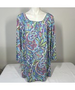 Bob Mackie 1X Top Wearable Art Paisley A199704 - $24.99