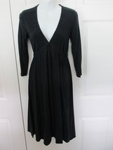 J. CREW Deep V-Neck Gathered Jersey Knit Dress Pullover Style 3/4 Sleeve... - £27.90 GBP