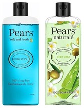 Pears Soft And Fresh Shower Gel, 250Ml &amp; Naturale Detoxifying Aloevera Bodywash - £23.67 GBP