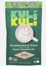 Kuli Kuli Strawberries &amp; Crème Organic Superfood Latte - Strawberry Flav... - $21.77