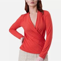 Rachel Roy Ladies' Long Sleeve Wrap Top Stretch Comfort - SMALL - $11.09