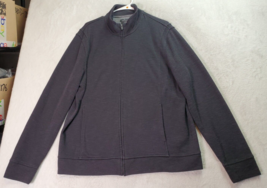 Marc Anthony Track Jacket Men XL Gray Polyester Slim Fit Long Sleeve Full Zipper - £13.81 GBP