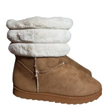 Olivia Miller Womens Dahlia Sand Cold Weather Faux Fur Lined Ankle Boots Size 10 - £69.20 GBP
