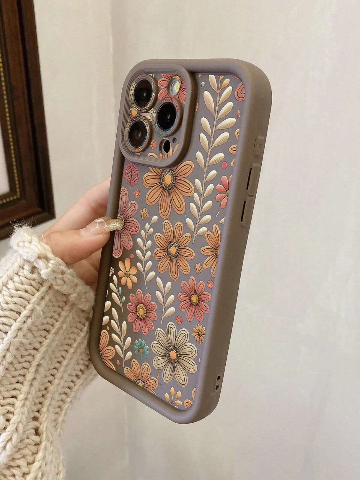 Camera Protection Flower &amp; Heart Phone Case with Holder for iPhone Redmi... - $4.90+