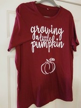 &quot;Growing A Little Pumpkin&quot; 2XL T-Shirt Red Pregnancy Maternity Halloween - £11.70 GBP