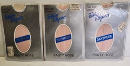 3PAIR VINTAGE FASHION ELEGANCE DAYSHEER PANTY HOSE SANDALFOOT 100-150 PI... - $21.55