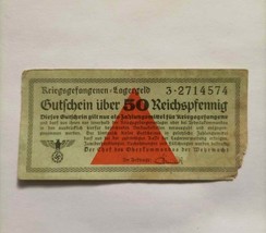 50 German Reichspfennig prisoner of war POW currency 1939 1944 lagergeld... - $296.01