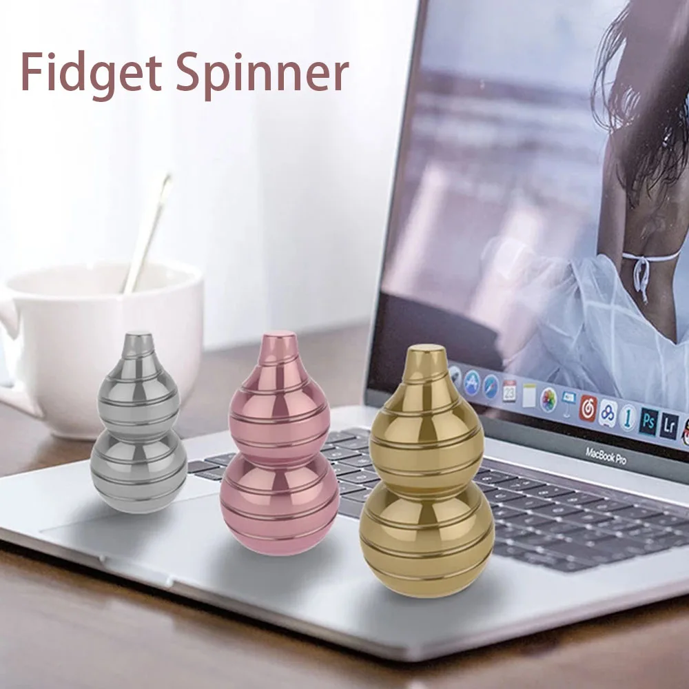 Funny Gourd Metal Fidget Spinner Toys Antistress Adult Hand Spinner Office - £16.30 GBP