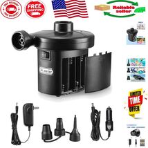 All-in-One Electric Air Pump with Battery, AC &amp; DC Options for Inflatables - $38.60
