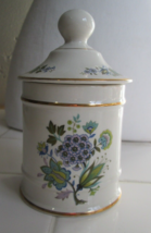 Vtg OLD FOLEY James Kent 6&quot; Lidded Canister Apothcary Jar Staffordshire ... - $14.85