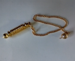 Spiritual Metal Reiki Pendulum Pendant Screw Shape Pendule Dowsing Divination - £15.65 GBP