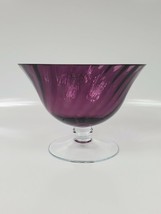 LSA International Purple Twisted Glass Bowl NEW(other) Mouthblown ~ Poland - $56.09