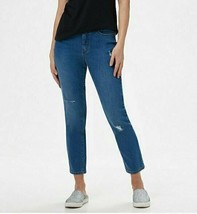 Studio by Denim &amp; Co. Classic Denim Ankle Jeans - Indigo Antique Wash Pl... - $14.06