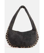 Fame Metallic Studded Faux Suede Hand Bag - $72.96 CAD