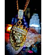 Haunted King SOLOMON Lion Djinn Amulet Pendant Occult Magic Necklace of Wishes $ - £70.32 GBP