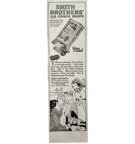 Smith Brothers Medicated Cough Drops 1916 Advertisement Medical Candy DWII10 Item image 2