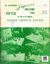 1972 Greenwood Mississippi Jaycees winter carnival parade program nostalgia - $18.14