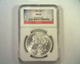 1886 Morgan Silver Dollar Ngc MS62 Nice Original Coin Premium Quality Pq - £61.47 GBP