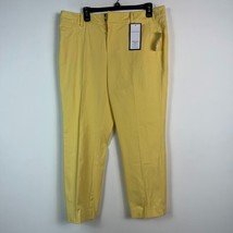 Charter Club Womens 14 Citron Aura Yellow Newport Cropped Pants NWT BF70 - £27.78 GBP