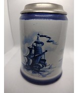 Marzi &amp; Remy lidded  Delft Blue Schooner Stein - $381.73 MXN