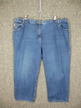 Woman Within Jeans Classic Fit Straight Leg Medium Wash Size 30W Elastic Waist - £10.95 GBP