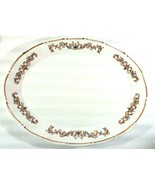 Decorative Serving Platter BROWN FLORAL DESIGN - Approx 9.5&quot; x 12&quot; - JAPAN - $9.49