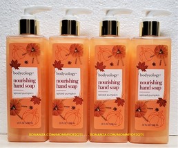 Bodycology Spiced Pumpkin Hand Soap Wash Set Of 4 Shea Butter Aloe - £15.98 GBP