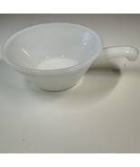 Anchor Hocking Vintage Fire King Milk Glass Soup Bowl with handle in White. - $9.94 CAD