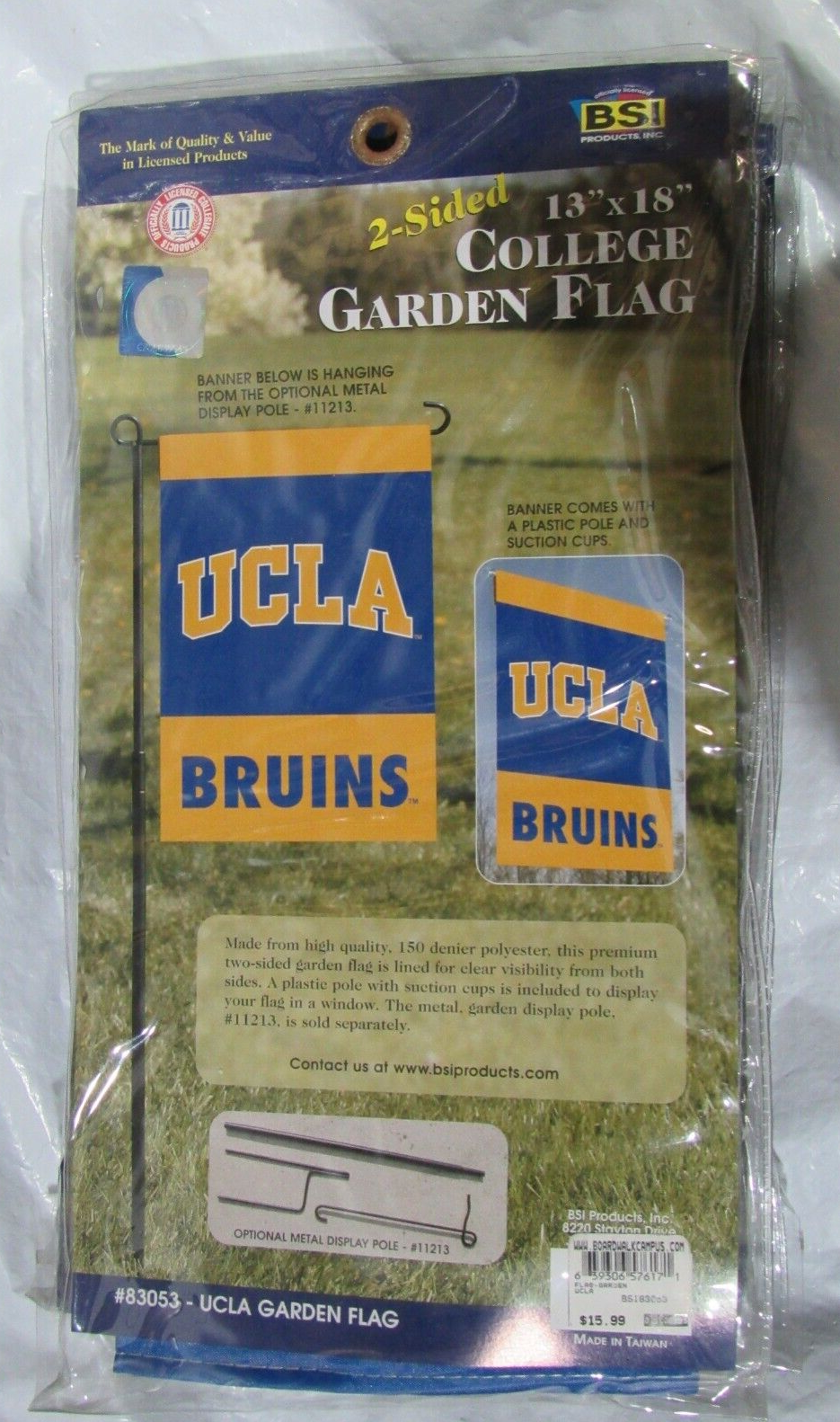 Primary image for NCAA UCLA Bruins Logo on 2-Sided 13"x18" Garden Flag by BSI Products