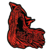 Grim Reaper Bikers Skull Motorcycle Patch P3780 Biker Bikers Novelty Patches New - £4.46 GBP