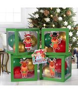 43 PC Set Indoor Christmas Boxes, Clear Party Balloon Box Character Deco... - $35.26 CAD