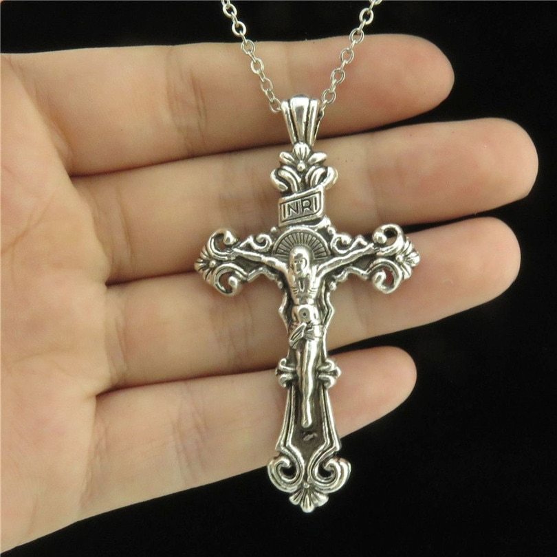 Roman catholic crucifix necklace deals