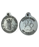 Saint Francis of Assisi Patron Saint Of Pets / Protect My Pet Pewter Col... - $130.42 MXN