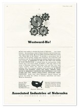 Print Ad Associated Industries of Nebraska Westward-Ho 1938 Advertisement - £9.67 GBP