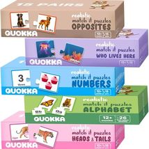 QUOKKA 5X MEGASET Realistic Puzzles for Toddlers 3-5 - Matching Games fo... - $29.69+