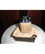 Brizard  Gatsby Table Lighter covered in Bleached Oak &amp; Blue ( Empty-No ... - $406.57 CAD