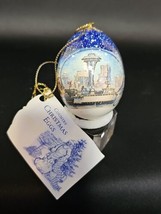 Country Christmas Eggs Blown Egg Ornament Featuring Seattle WA By Dan Stevens - £16.37 GBP